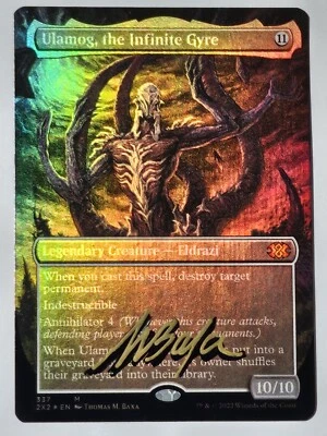 ULAMOG THE INFINITE GYRE BORDERLESS FOIL Thomas Baxa ARTIST SIGNED MTG See Pics - Image 1 of 4