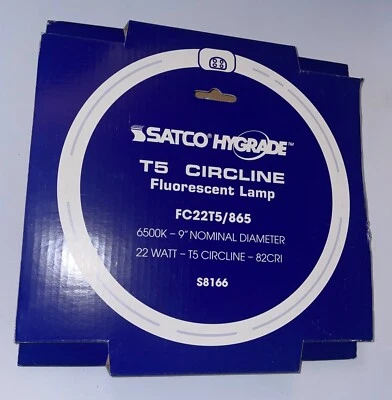 SATCO FC22T5/865 - S8166 T5 Circline Fluorescent Lamp Bulb - Image 1 of 4