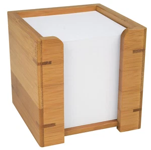 Bambus Notizzettelbox 103x103x105mm Zettelbox mit 900 Zettel 61 WEDO - Bild 1 von 1