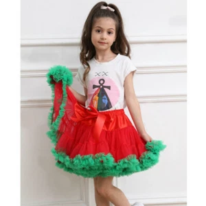 Girl Lolita Tutu Skirt Bicolor Crinoline Underskirt Princess Fairy Cosplay Skirt - Picture 1 of 15