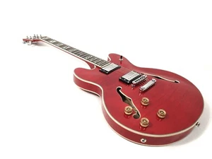 Left-Handed Haze Semi-Hollow Electric Guitar SEG272CR Cherry Red+Bag, strap..... - Picture 1 of 12