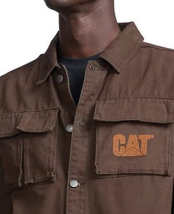 Caterpillar CAT men's Urban Passage Shirt Jacket Shacket -size Large - Brown - Picture 1 of 6
