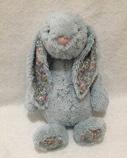 Pre-Owned Jellycat Blossom Beau Bunny Rabbit Plush Medium Blue US Exclusive 12"