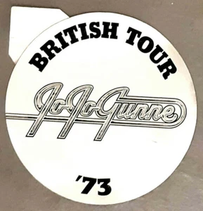 RARE JO JO GUNNE 'BRITISH TOUR 1973' LARGE SILVER PROMO STICKER UNUSED  - Bild 1 von 2