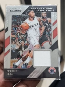 2018-19 NBA PANINI PRIZM BRADLEY BEAL SENSATIONAL SWATCHES JERSEY CARD #48 - Picture 1 of 2