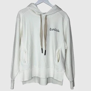 Sandrine Rose L'Artiste Pullover Distressed Sudadera con Capucha Crema Mujeres S Nuevo con Etiquetas - Imagen 1 de 11