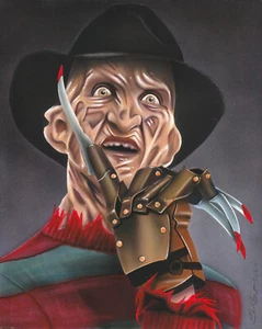 Aerógrafo Pintura Original Freddy Krueger 8x10 Terror Pesadilla Elm Street - Imagen 1 de 7