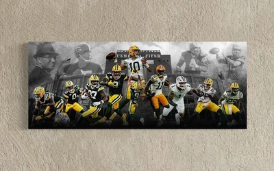 Impresión en lienzo Green Bay Packers Legend | Arte de pared deportivo | Amor, Parsons, Starr Foto 1 de 2