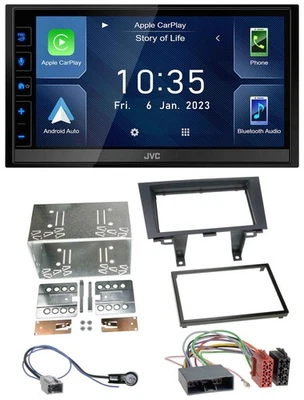 JVC DAB Bluetooth MP3 USB 2DIN Autoradio für Honda CR-V RE5/RE6/RE7 06-12 - Bild 1 von 4