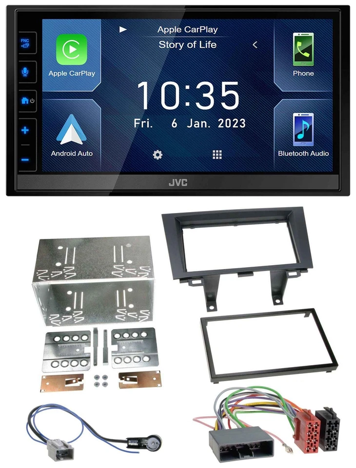 JVC DAB Bluetooth MP3 USB 2DIN Autoradio für Honda CR-V RE5/RE6/RE7 06-12 - Bild 1 von 4