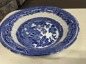 Vintage Allertons Blue Willow Suppenschüssel - England - 9" - Bild 1 von 2