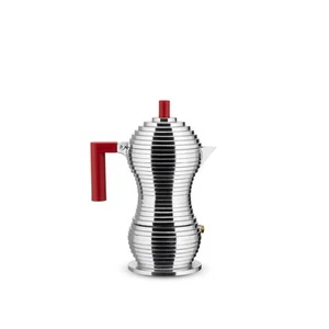 MDL02/3 R Pulcina Stove Top Espresso 3 Cup Coffee Maker in Aluminum Casting H... - Picture 1 of 8