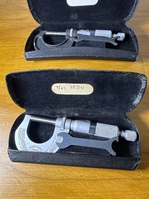 Moore & Wright Micrometer Set x2 – Vintage Engineering Tools + Cases & Spanners - Image 1 of 4