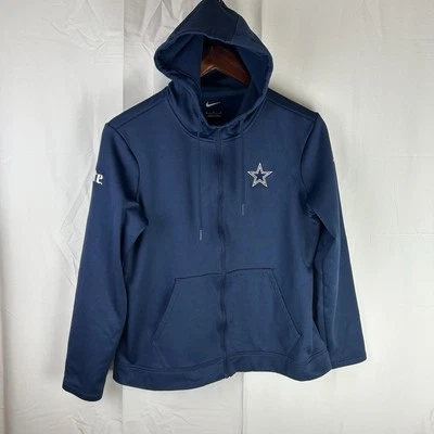Dallas Cowboys Mujer Nike AH6264 Therma-FIT Cremallera Completa Azul Sudadera con Capucha Talla Mediana Foto 1 de 4