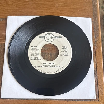 Latin Soul 45 HARVEY AVERNE BAND Get Back Promo Mono/Stereo UPTITE - Image 1 of 2