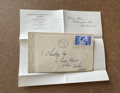 Great Britain 1948 2nd Day Cover +Silver Wedding #SG493 +Interesting Letter - Image 1 of 2