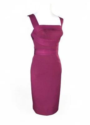 Vestido Vaina Robert Rodriguez Doble Punto Grosgrain Para Mujer’s 6 Magenta $385 Foto 1 de 4