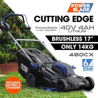 POWERBLADE 480CX 40V 17" Cordless Lawn Mower Kit 2x 4Ah Batteries & Fast Charger - image 1 of 4