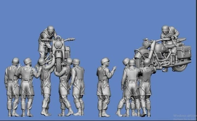 PEDDINGHAUS-DECALS Peddinghaus 3 D Druck 1/72 72F435 6 Fallschirmjäger beim Ausladen einer BMW