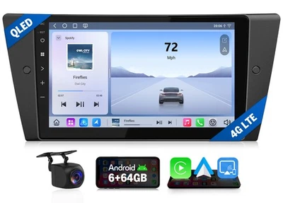 Android 13 6+64 Autoradio 9" Navi CarPlay DSP RDS für BMW 3er E90 E91 E92 E93 M3 - Bild 1 von 4
