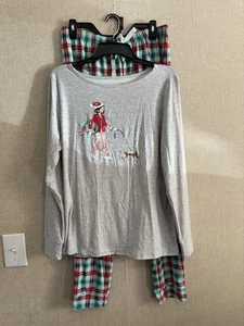 Croft & Barrow Damen 2-teiliges Pyjama Set kariert Nachtwäsche Gr. M  - Bild 1 von 9