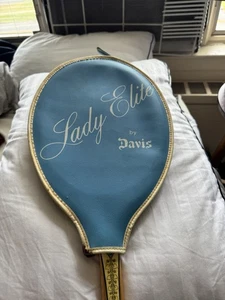 Beautiful Tad Davis Lady Elite Wood Tennis Racquet. With Blue Cover - Picture 1 of 20