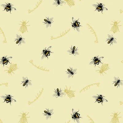 DAVID TEXTILES-FOLLOW THE SUN Follow the Sun Bumblebees Sewing Quilting Cotton Fabric FQ