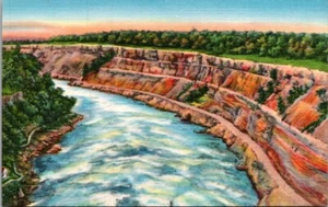 GRAN DESFILADERO DEL RÍO NIAGARA Cataratas del Niágara lino postal - Imagen 1 de 2