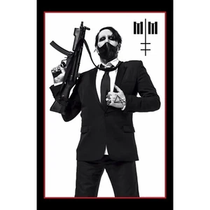 Marilyn Manson Machine Gun large fabric poster / flag 1100mm x 750mm (rz) - Picture 1 of 1