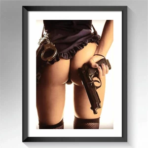 Lo último Ass Sexy Desnudo Erótico Botín Botín Bum Policía Niña Enmarcado Póster Estampado A3 A4 A5 1 - Imagen 1 de 13