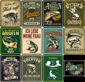 witzige Angler-Schilder für Männer-Geschenke Sprüche-Schilder Angel Blechschild - Bild 1 von 24
