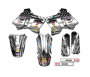 1993-1995 YZ 125 MERICA Grey Senge Graphics Kit Compatible with Yamaha - Foto 1 di 10