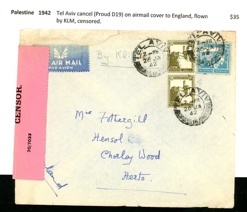 Palestine 1942 Cover Cover