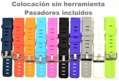 Correa Silicona Para Reloj - Deportiva Resistente Al Agua - 18 / 20 / 22 mm  - Imagen 1 de 2