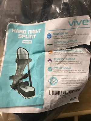 Vive Hard Night Splint Plantar Fasciitis Brace Size Medium New In The Package - Image 1 of 4