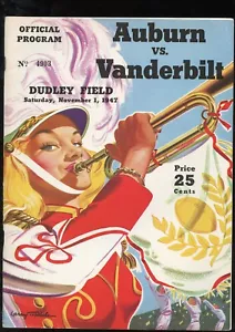 1947 AUBURN vs Vanderbilt College football program vintage - Picture 1 of 1