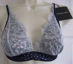 Pleasure State Theodora Skye soft cup bra with Swarovski elements S 92% Silk - Picture 1 of 10