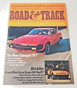 1975 Road And Track April Triumph TR-7 Corolla SR-5 AMC Pacer Vintage Automotive - Picture 1 of 4