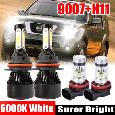 Faro LED haz alto/bajo + bombillas antiniebla 6000K para Nissan Pathfinder 2005-2012 Foto 1 de 4