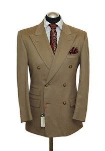 Chaqueta de lujo GUCCI T. 48 peak solapa CACHEMIRA dos garras RARA beige marrón precio original: 3200 € - Imagen 1 de 10