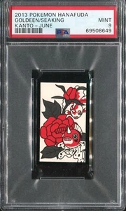 Seaking Goldeen PSA 9 Pokemon Hanafuda Playing Card Nintendo 2013 Kanto June - Picture 1 of 2