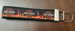 Harley Davidson Red Flame Schlüsselanhänger, Keyfob, Armband 1,5" breit 6 Zoll  - Bild 1 von 3