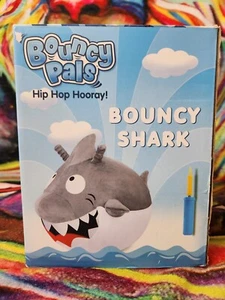 iPlay, iLearn Bouncy Pals Hopping Animal - Bouncy Gray Shark - Pump Included! - Picture 1 of 4