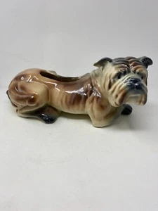 Vintage MCM Ceramic Glazed Pottery Bulldog Planter 14" Long X 8" Wide X 6.5 Tall - Picture 1 of 14