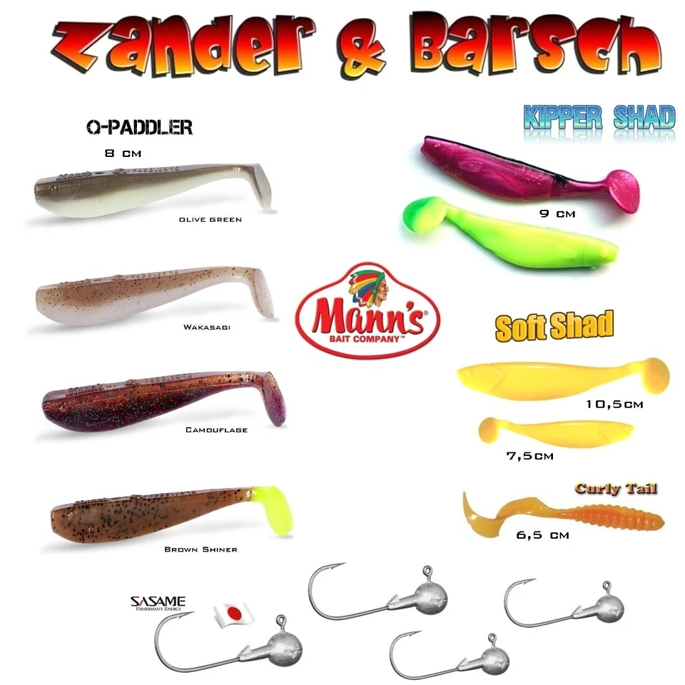 Mann´s Barsch & Zander Kit Soft Bait´s 13 Teile - Bild 1 von 1