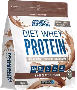 Diet Whey Protein Powder Low Carb & Sugar CLA L-Carnitine Green Tea 40 Servings - Picture 1 of 29