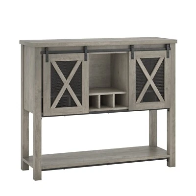 46" Farmhouse Coffee Bar Cabinet Sideboard Buffet Storage Cabinet with Storage - Image 1 of 4