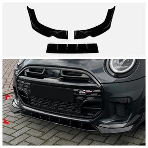Black Front Bumper Lip Body Kit Spoiler For MINI Cooper JCW F65 F66 F67 2024+  - Picture 1 of 14