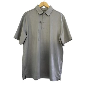 Polo de rendimiento a rayas texturizadas Walter Hagen P11 talla L gris golf UPF 50 - Imagen 1 de 9