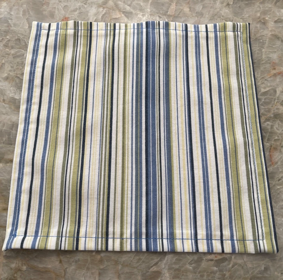 Juego de 8 servilletas de tela, algodón a rayas, 8" Foto 1 de 1